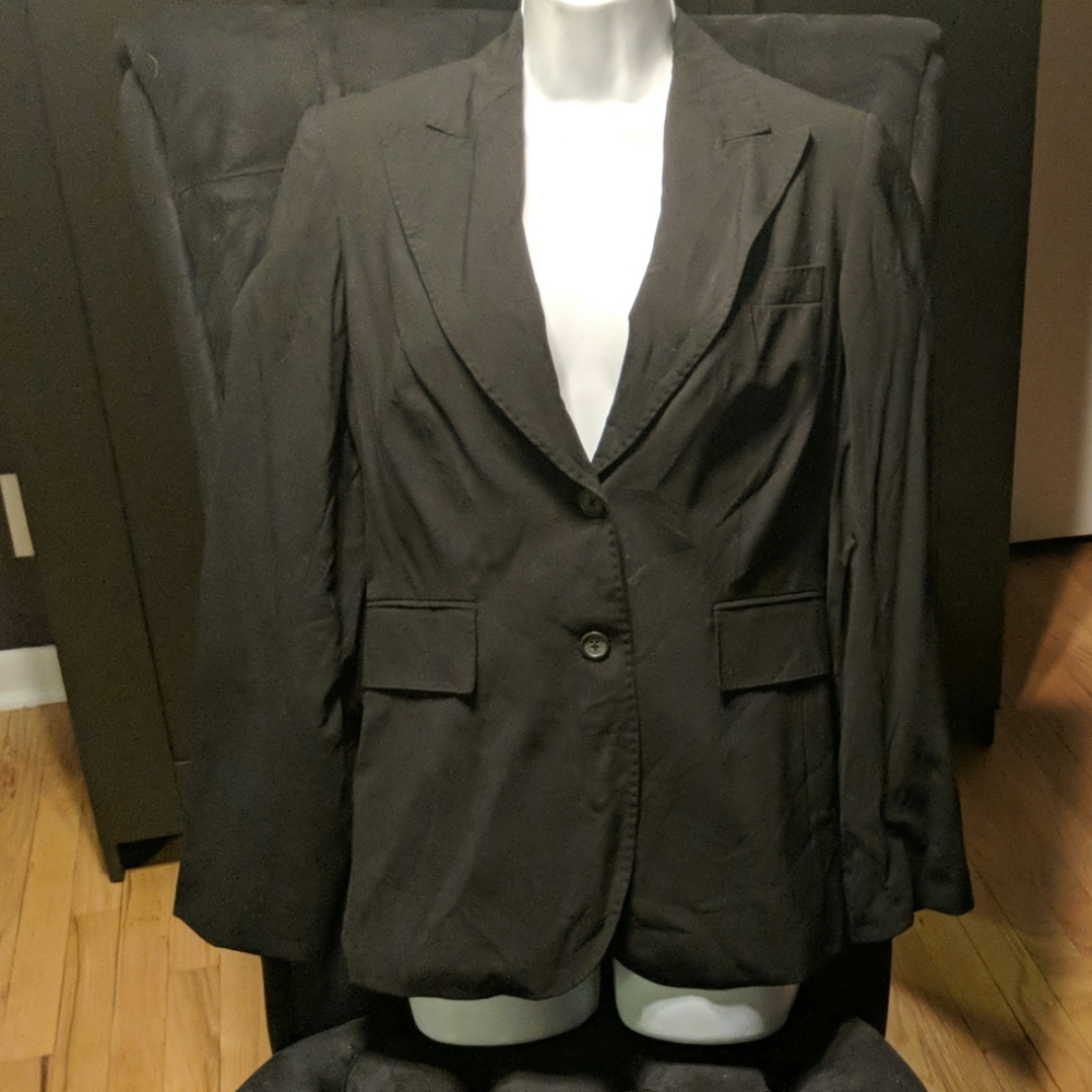 Banana Republic Wool Double Pocket 2 Button Blazer